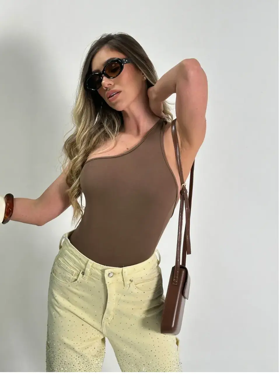Body de Algodón Café para Mujer Talla Única 1