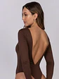 Body Manga Larga en Lycra para Mujer - Miniatura 3