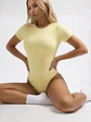 Body de Licra Amarillo Mantequilla para Mujer - Miniatura 1