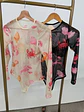 Body de Malla Estampado Negro y Nude para Mujer - Miniatura 3