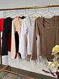 Body Manga Larga de Licra Color Cocoa para Mujer - Miniatura 2