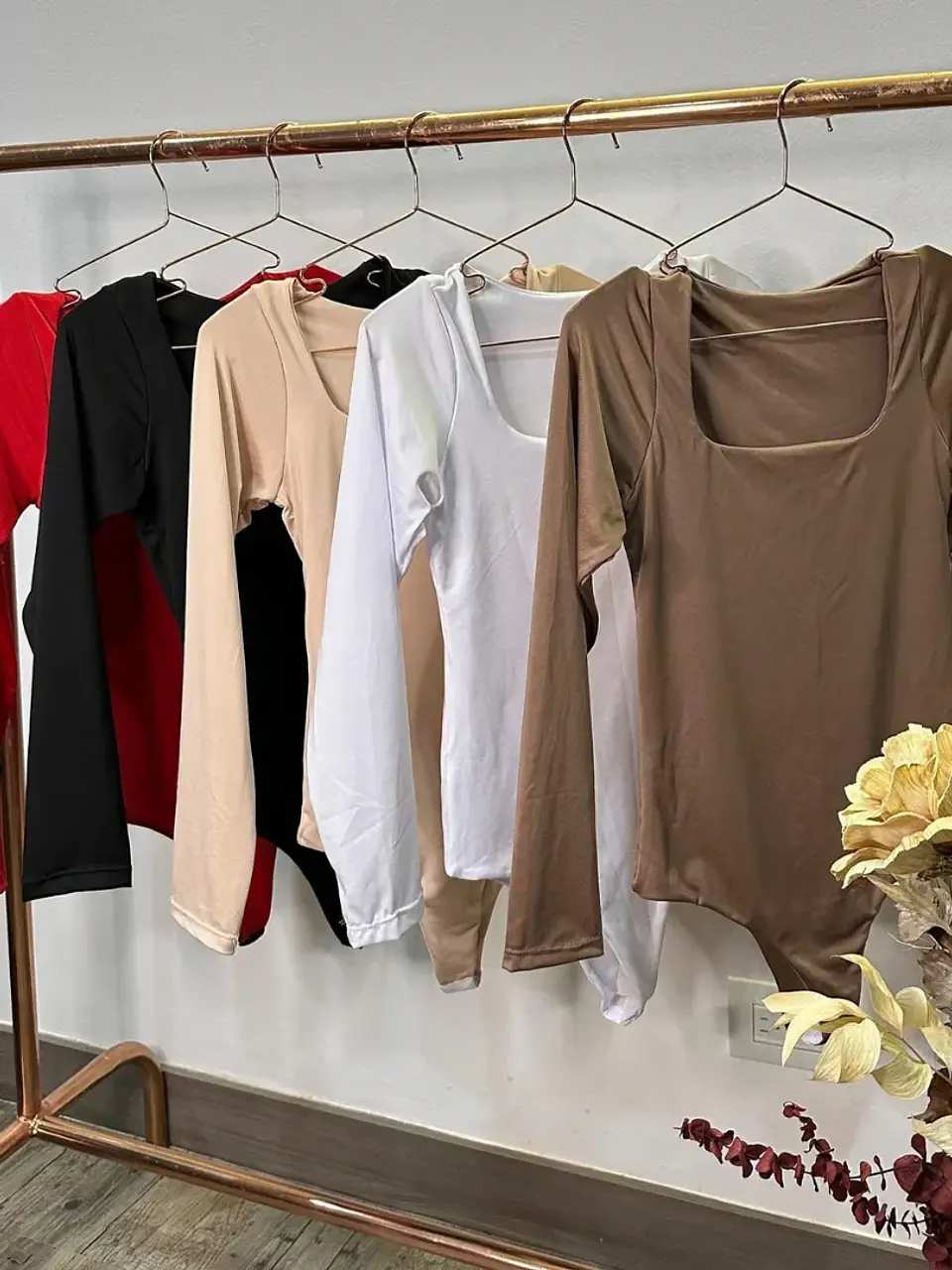 Body Manga Larga de Licra Color Cocoa para Mujer 2