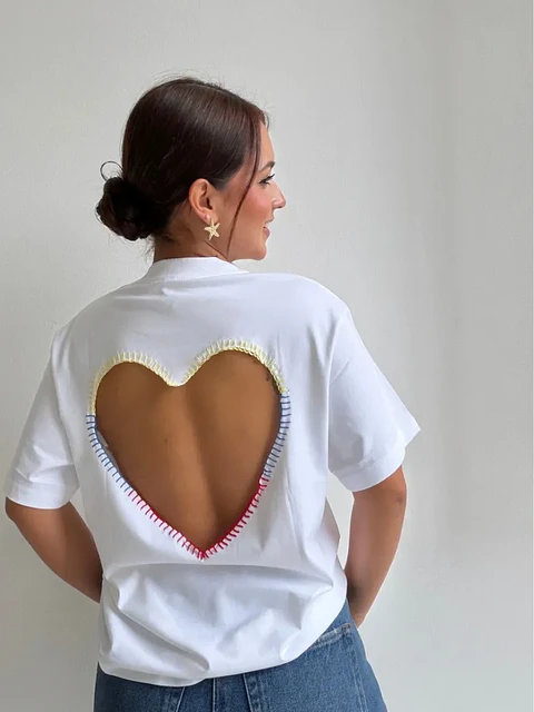 Camiseta Colombia Blanca en Tela Fría para Mujer