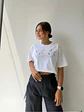 Camiseta Colombia Blanca con Bordado para Mujer - Miniatura 1