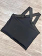 Crop Top Asimétrico de Lycra Nude para Mujer - Miniatura 2