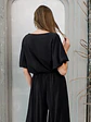 Crop Top Americano Negro para Mujer - Miniatura 2