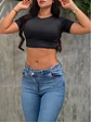 Crop Top Básico de Licra para Mujer en Varios Colores - Miniatura 2