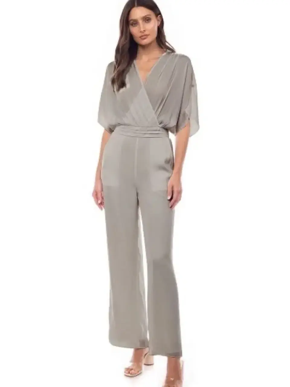 Jumper Americano de Seda Gris Plata para Mujer 2