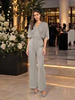 Jumper Americano de Seda Gris Plata para Mujer - Miniatura 1