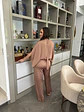 Jumper Americano de Seda Beige para Mujer - Miniatura 2