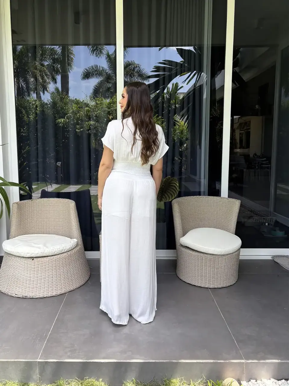 Pantalón Americano Blanco y Negro para Mujer 3