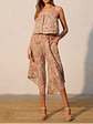Jumper Strapless Americano Estampado Café y Blanco - Miniatura 1