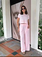 Set de Pantalón y Blusa Azul Bebé y Rosado para Mujer - Miniatura 1