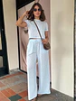 Set de Pantalón y Blusa Azul Bebé y Rosado para Mujer - Miniatura 3
