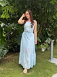 Set de Falda y Crop Top en Ojalillo Azul Bebé y Amarillo Mantequilla - Miniatura 1