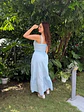 Set de Falda y Crop Top en Ojalillo Azul Bebé y Amarillo Mantequilla - Miniatura 3