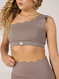 Set de Pantalón y Crop Top en Licra Nude para Mujer - Miniatura 2