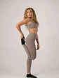 Set de Pantalón y Crop Top en Licra Nude para Mujer - Miniatura 1