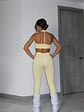 Set de Pantalón y Top en Licra Amarillo Mantequilla - Miniatura 2