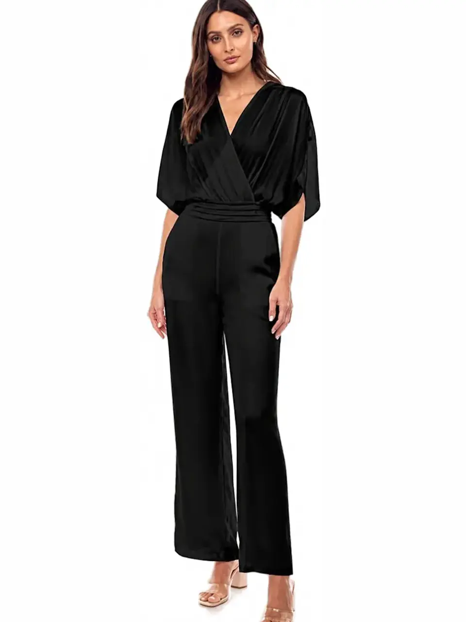 Jumper Americano de Seda Gris Plata para Mujer 3