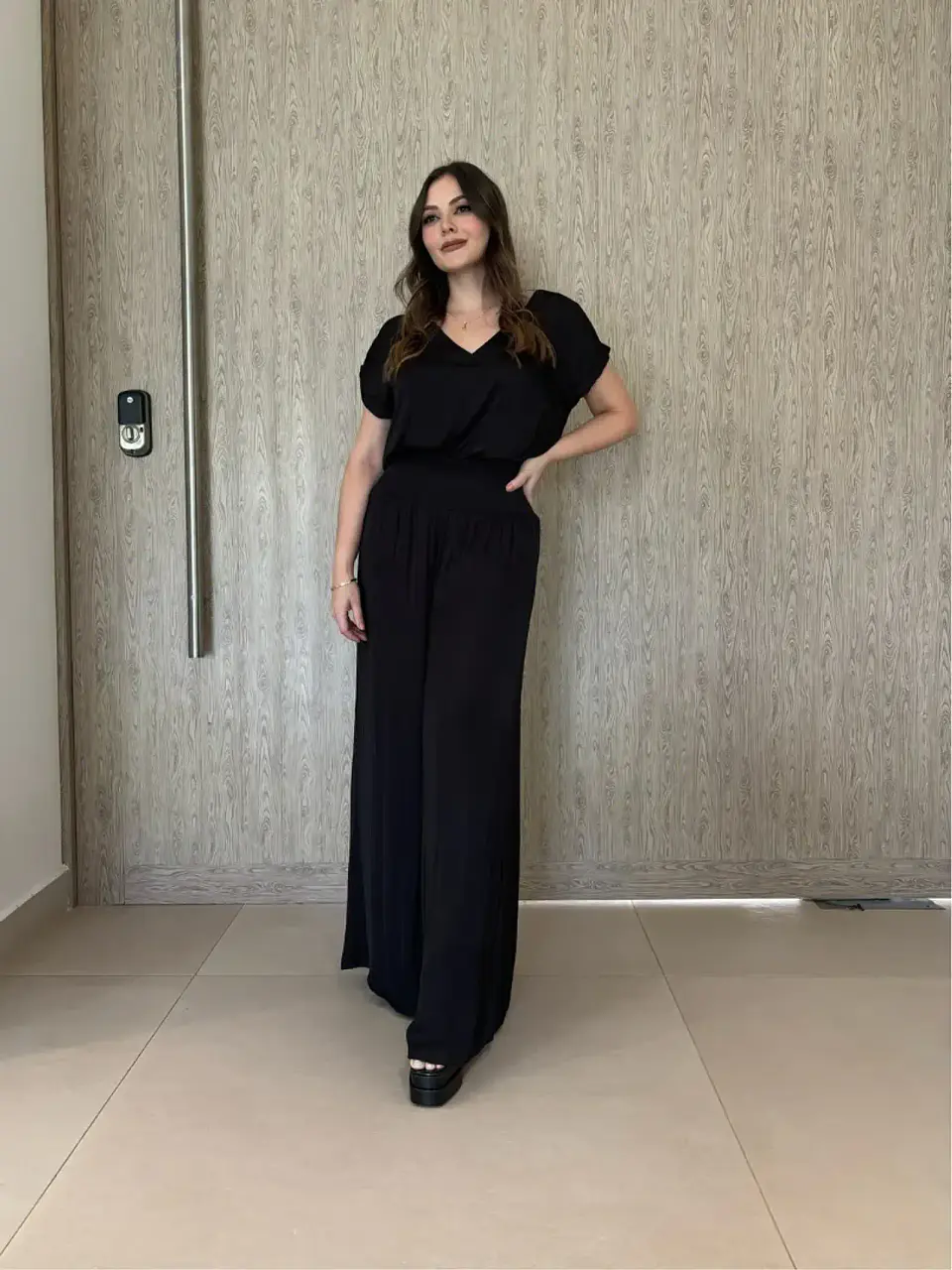 Set Americano de Seda para Mujer Blanca, Negro y Taro 4