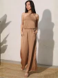 Jumper Americano Beige con Diseño de Cuello para Mujer - Miniatura 1