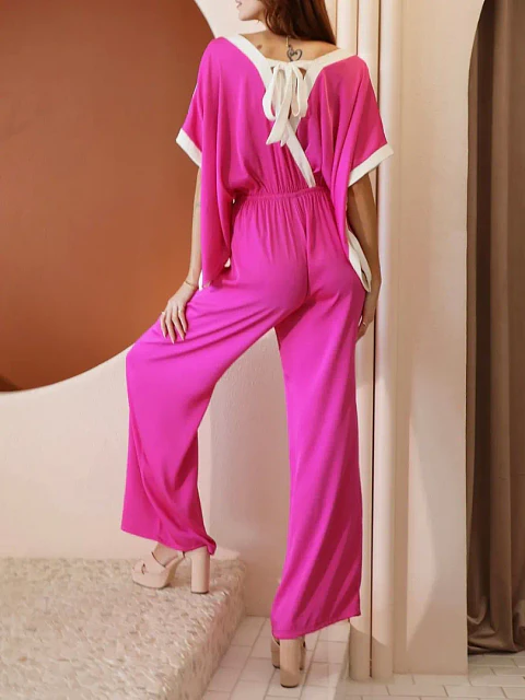 Jumper de Seda Fucsia Magenta para Mujer