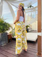 Pantalón Estampado Amarillo y Fucsia en Tela Blessed - Miniatura 2