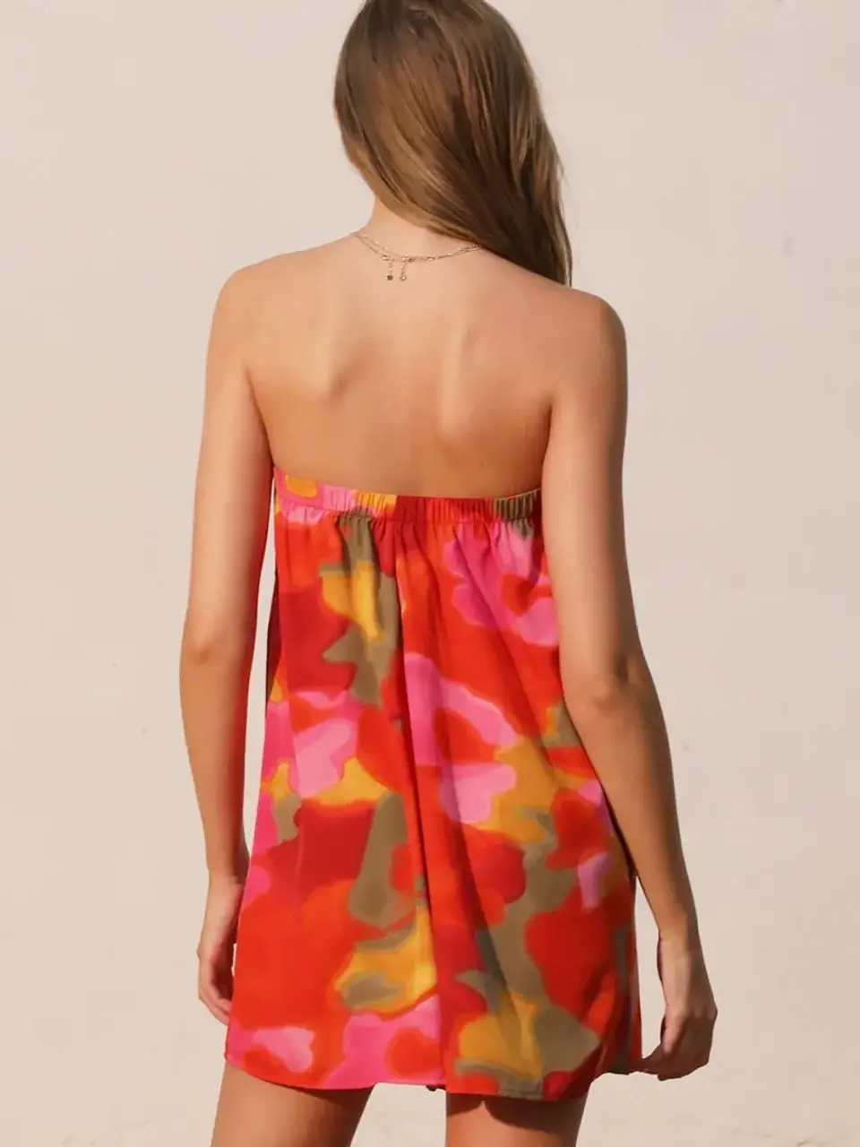 Romper Americano Strapless Estampado para Mujer 2