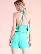 Romper Americano Verde Esmeralda y Fucsia para Mujer - Miniatura 3