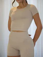 Set de Short y Blusa en Licra Nude para Mujer - Miniatura 1