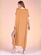 Túnica Americana de Seda Beige para Mujer - Miniatura 2