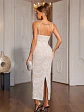 Vestido Americano Blanco con Lentejuelas y Perlas - Miniatura 2