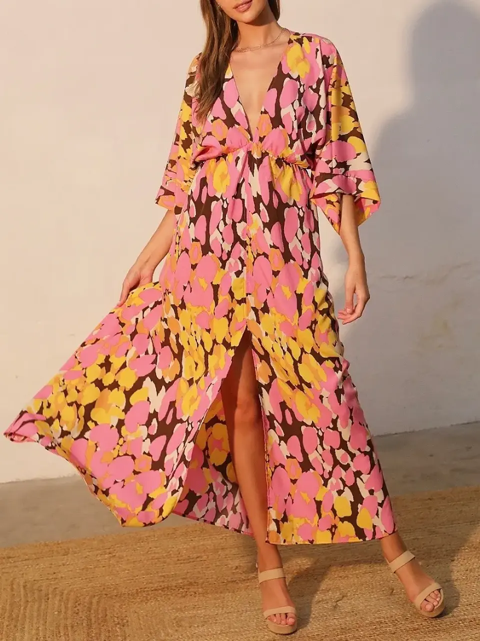 Vestido Americano Animal Print para Mujer 1