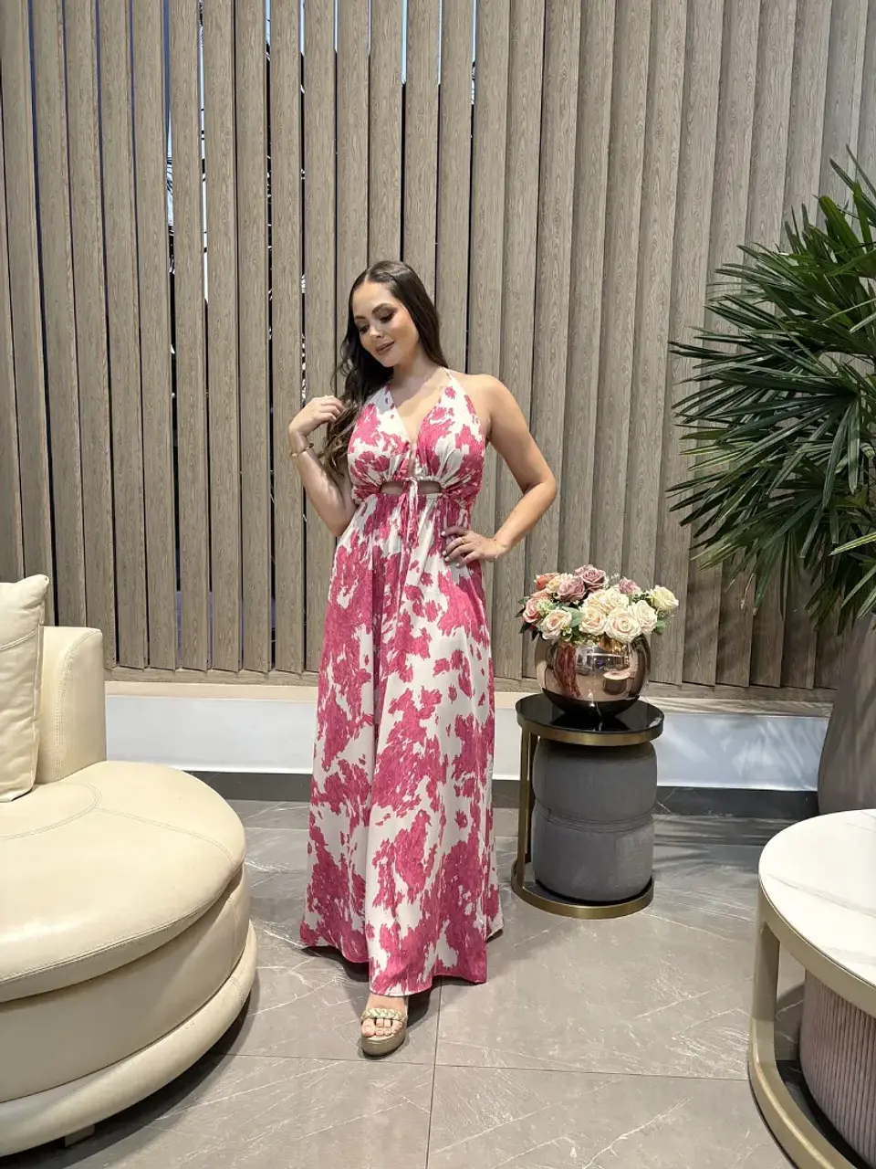 Vestido Americano Estampado para Mujer 3