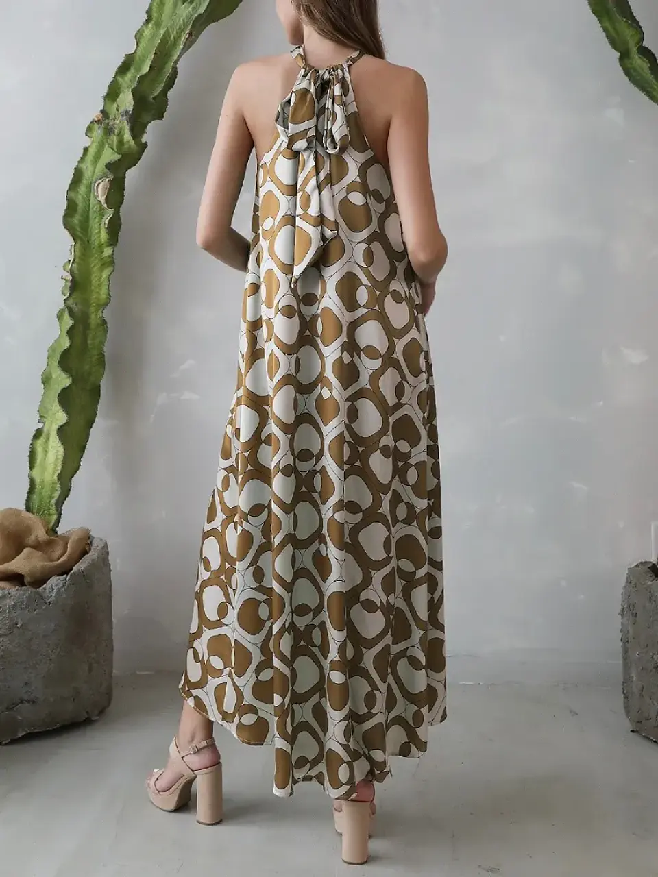 Vestido Colección Americana Estampado en Seda para Mujer 2