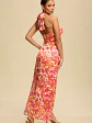 Vestido Americano Estampado en Seda para Mujer - Miniatura 2