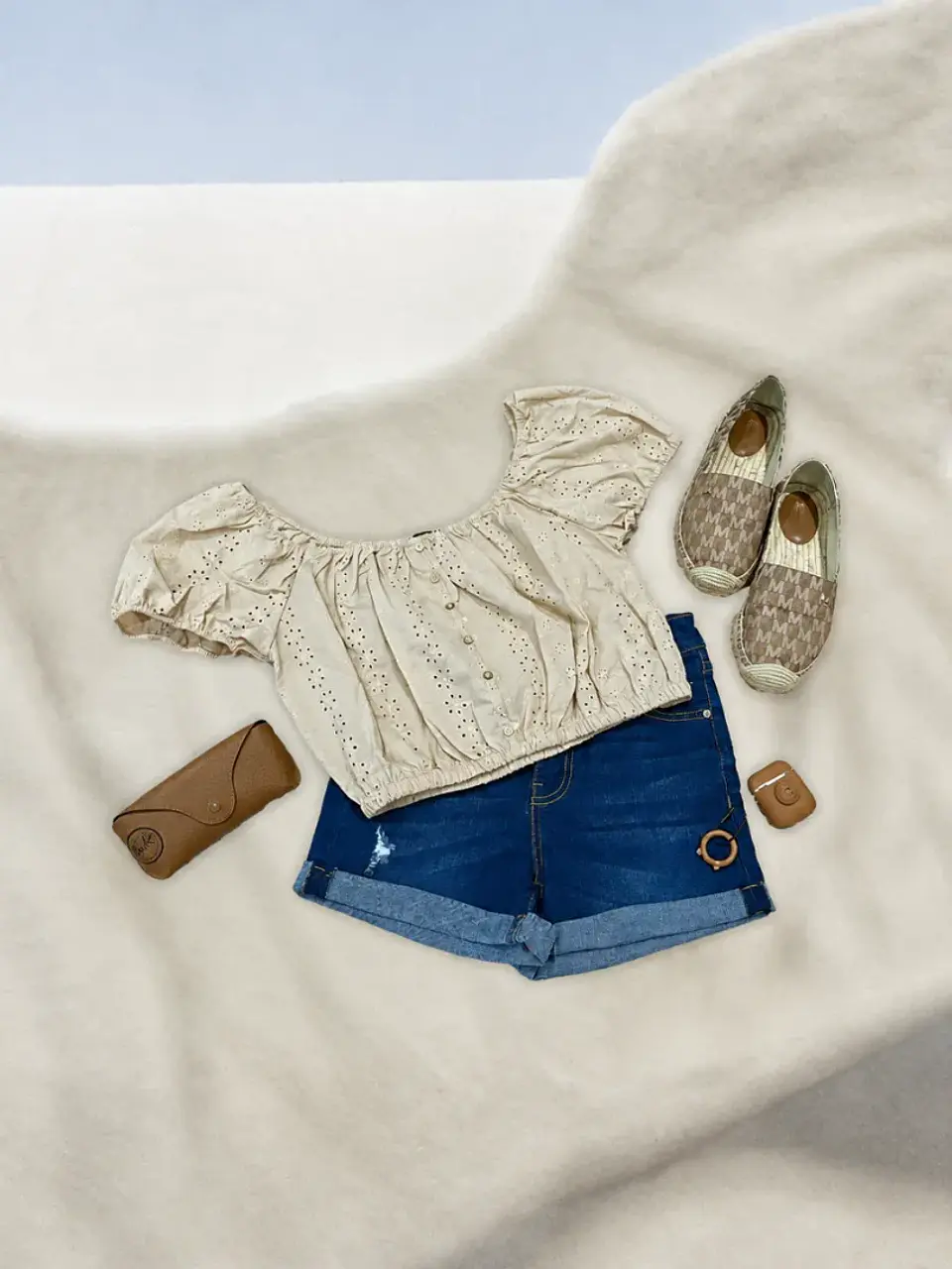 Blusa American Collection en Ojalillo Beige para Mujer 1
