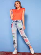 Blusa Muscle Tee con Hombreras para Mujer - Miniatura 1