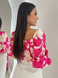 Top Estampado Fucsia y Nude en Tela Blessed - Miniatura 2