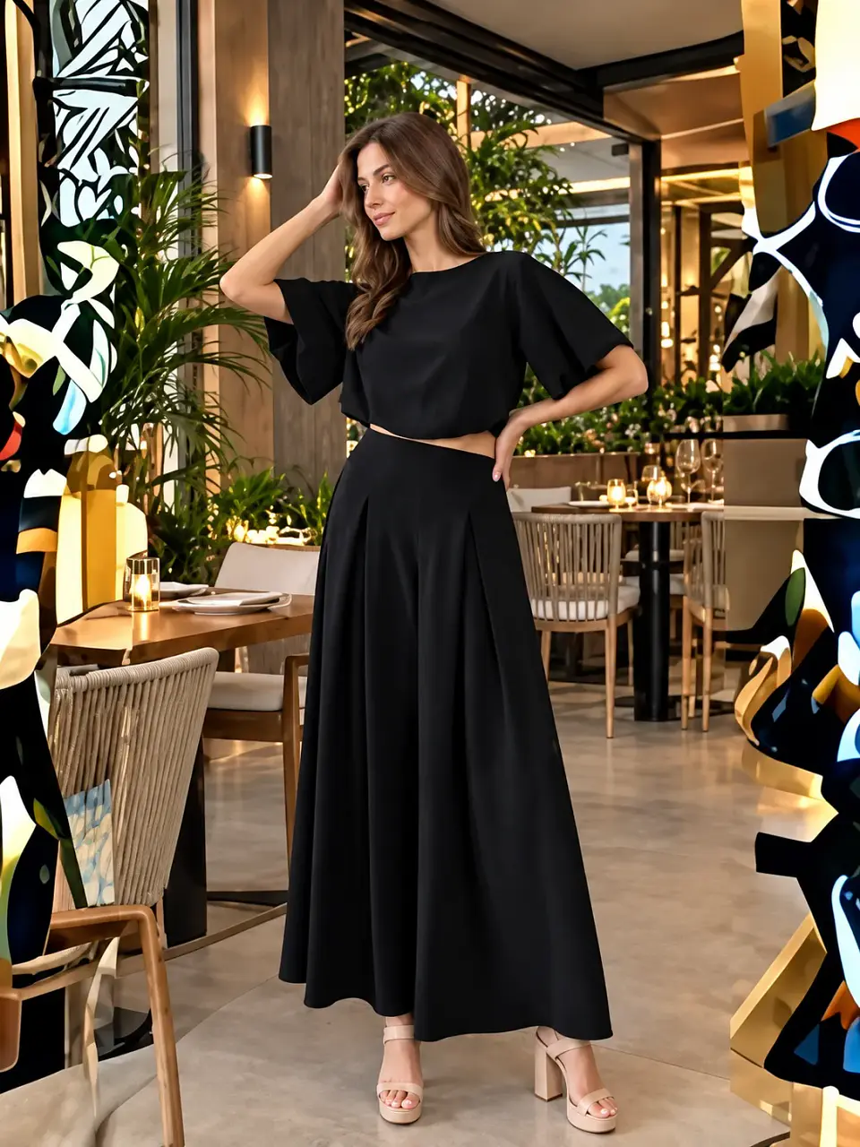 Set Americano Negro para Mujer 1