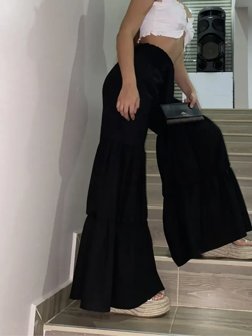 Pantalón Negro y Estampado Cebra para Mujer 3