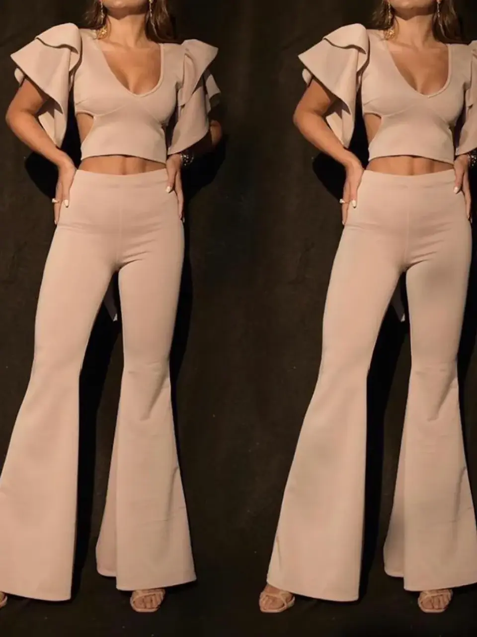 Pantalón Nude y Negro para Mujer 3