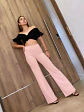 Pantalón Palo de Rosa y Blanco para Mujer - Miniatura 2