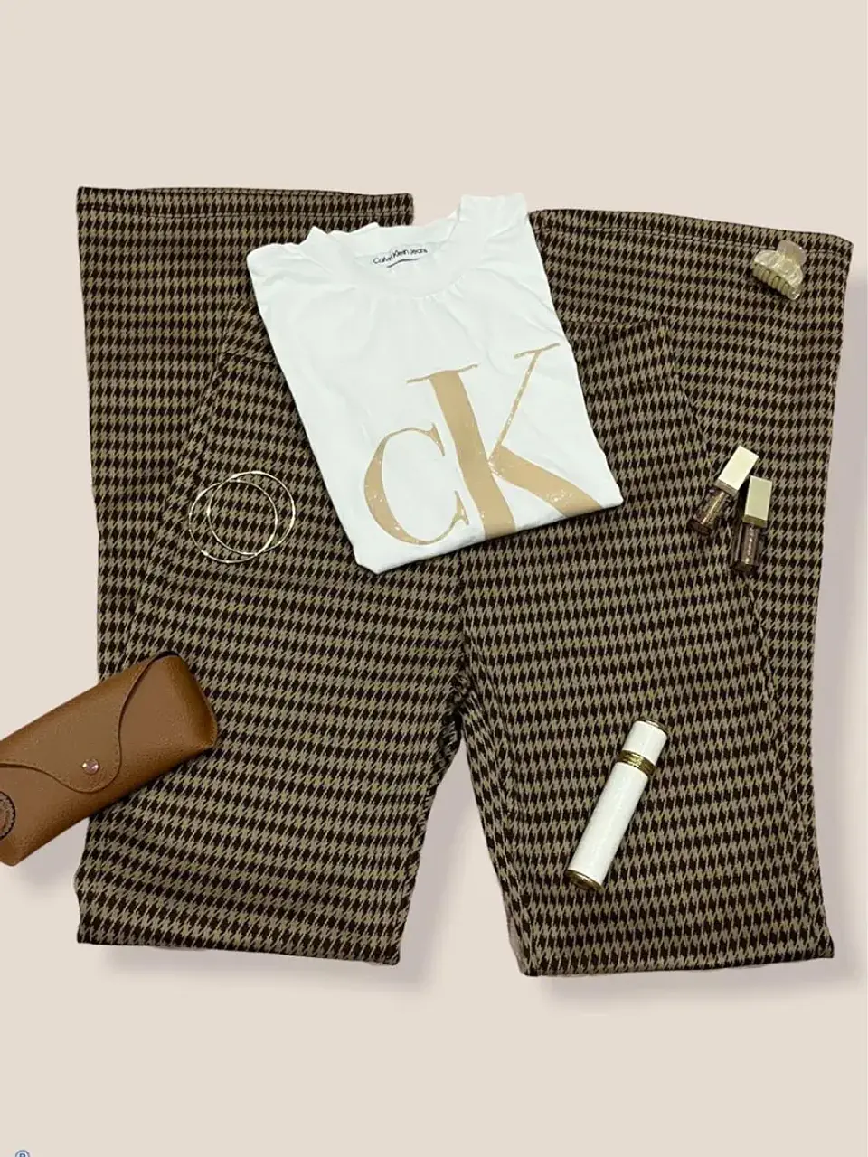 Pantalón Americano Estampado en Tonos Tierra 1