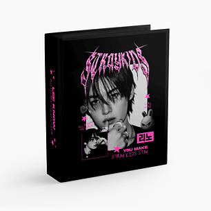 BINDER A4 STRAY KIDS LEE KNOW PINK