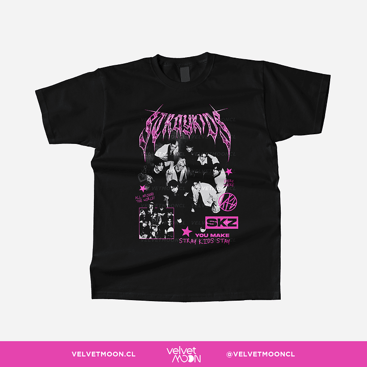 POLERA STRAY KIDS PINK 1