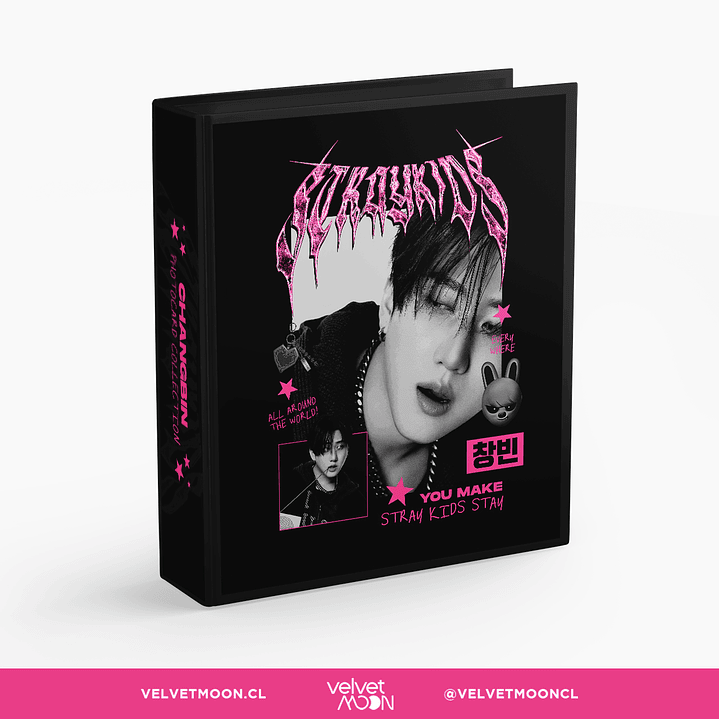 BINDER A4 STRAY KIDS CHANGBIN PINK 1