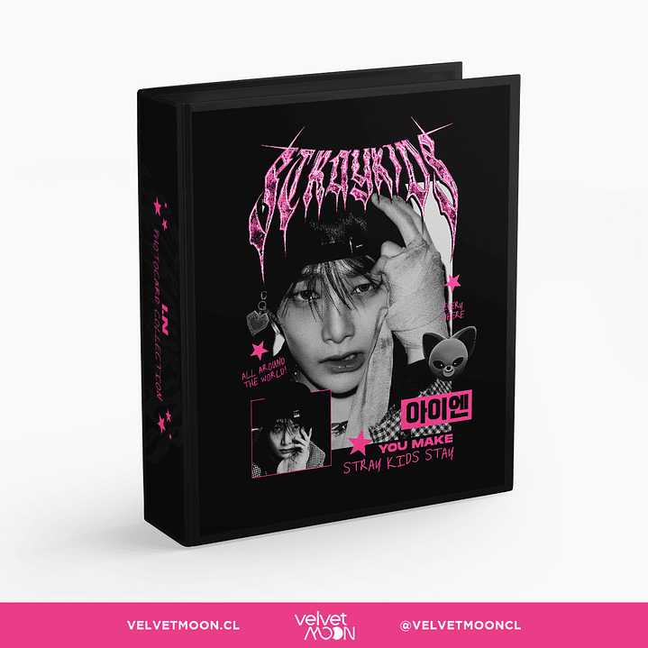 BINDER A4 STRAY KIDS I.N PINK 1