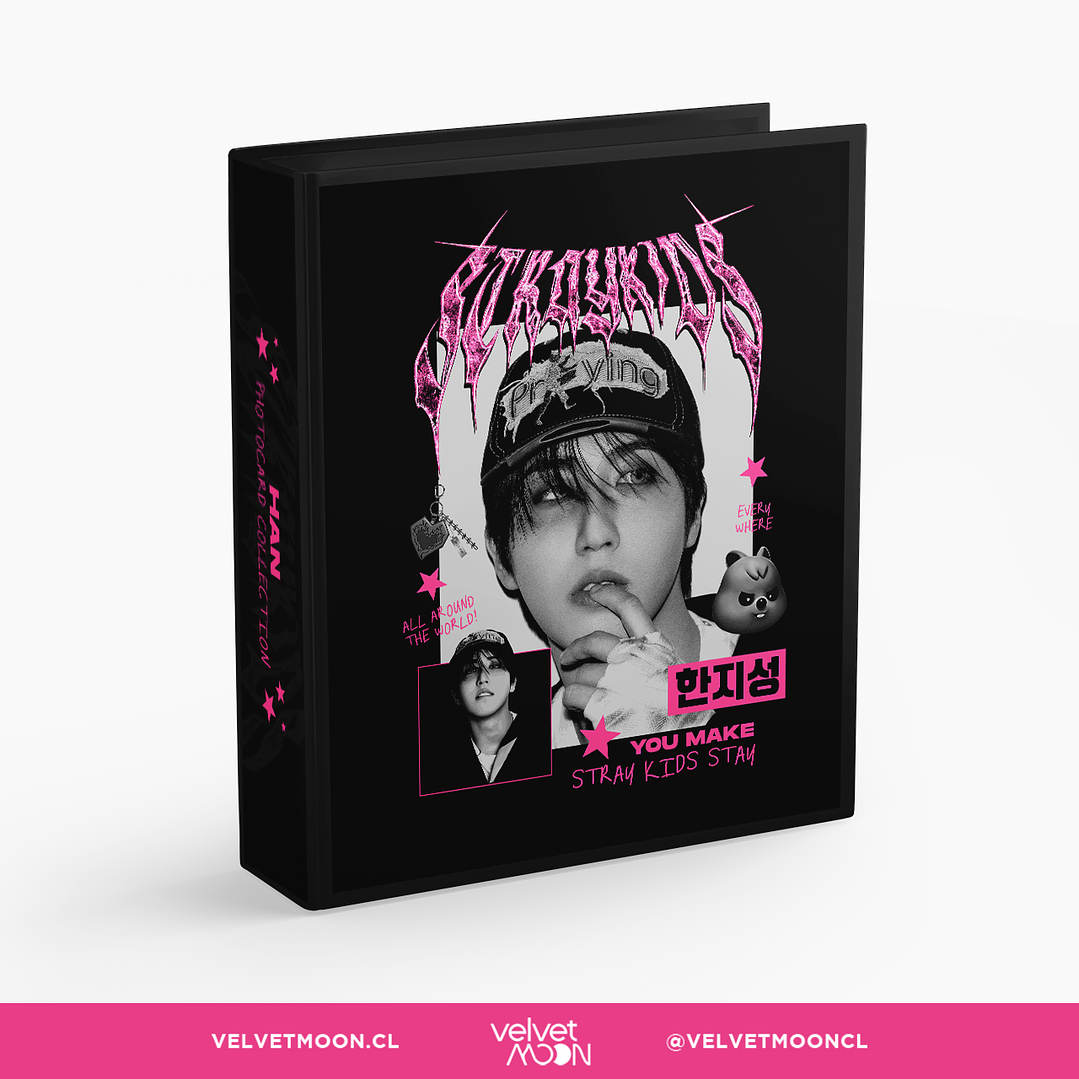 BINDER A4 STRAY KIDS HAN PINK 1